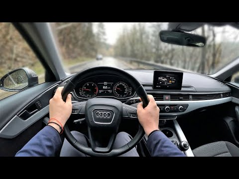2017 AUDI A4 sedan 2.0l TDI 122HP | POV Test Drive | Fuel consumption info