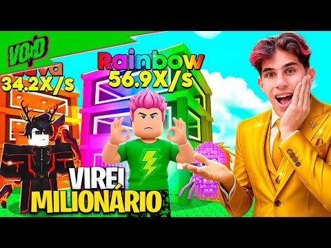 VIREI O MAIOR MILIONÁRIO DO ROUBE UM BAINROOT *desafio roblox