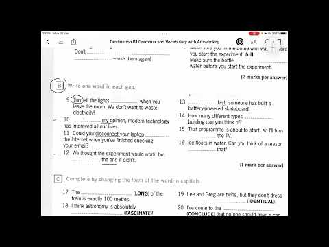 Destination B1 Review 6 - on tap unit 16, 17, va 18