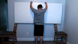 DIY Large Whiteboard 4ft by 8ft - $20 Cheap