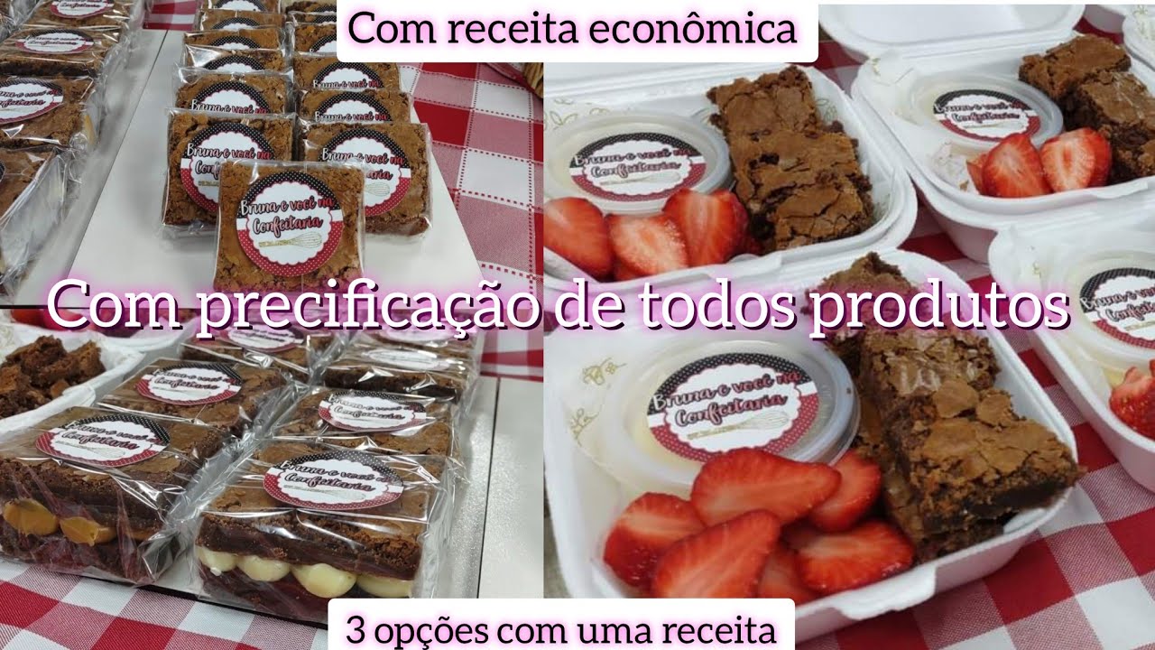TRÊS OPÇÕES DE VENDA COM UMA RECEITA / O MELHOR FAÇA E VENDA DA CONFEITARIA / COM RECEITA ECONÔMICA