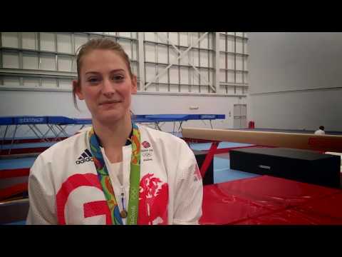 Olympic Silver Medallist, Bryony Page at new training home in Sheffield