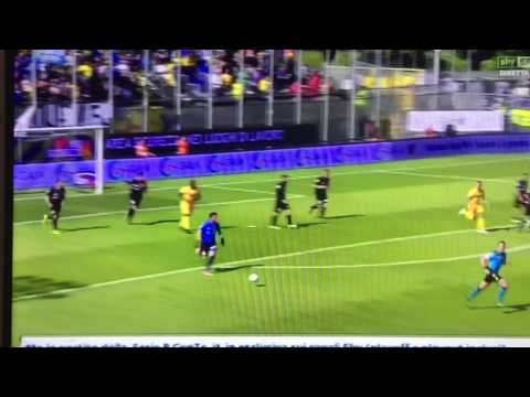 PORTIERE IMPAZZITO FROSINONE TRAPANI INCREDIBILE COME HIGUITA MA È PIGLIACELLI SERIE B CALCIO STRANO