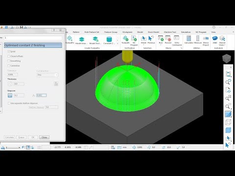 powermill optimized constant z toolpath for finish