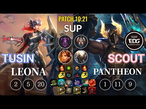 KT TusiN Leona vs EDG Scout Pantheon Sup - KR Patch 10.21
