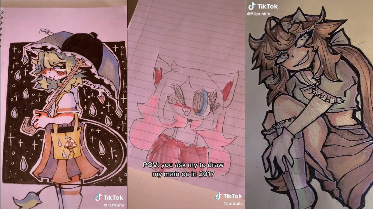 🍄🍄 ALT TIKTOK DRAWING  ALTERNATIVE ART TIK TOK COMPILATION  ⛓⛓ goth emo grunge aesthetics