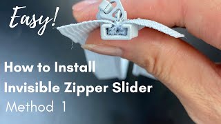 How to Repair an Invisible Zipper - Easy to Install  Slider with No Tools!  #shorts