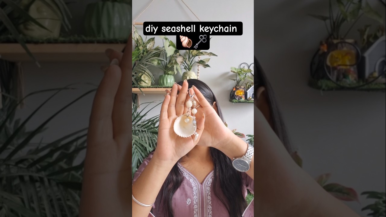 how to make hole in a seashell | diy seashell keychain | diy pearl seashell keychain | 🐚 beach craft