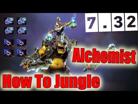 DoTa 2 Jungler sup Alchemist Patch 7.32 4 aghanims 4 moon_shard
