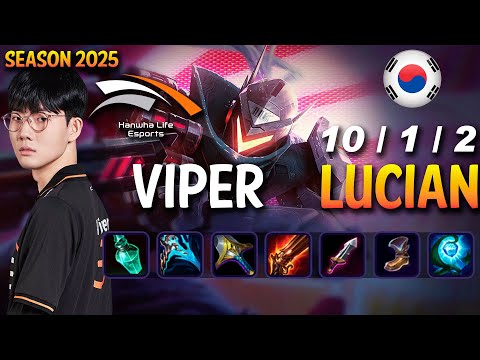 HLE Viper LUCIAN vs CAITLYN ADC - Patch 25.10 KR Ranked | lolrec