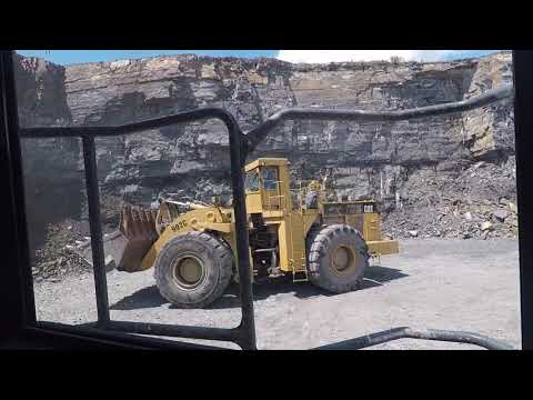 Caterpillar 992C loader loading my Komatsu HD605 mining truck