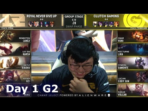 RNG vs CG | Day 1 S9 LoL Worlds 2019 Group Stage | Royal Never Give Up vs Clutch Gaming