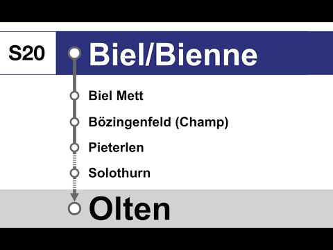 SBB CFF Ansagen/annonces  » S20 Olten — Solothurn — Biel/Bienne (2023) | SLBahnen