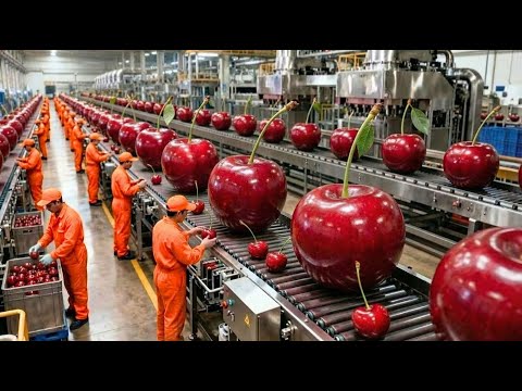Inside a Modern Maraschino Cherry Factory: From Fresh Orchard Fruit to Glossy Candied Perfection
