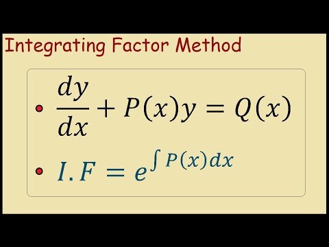 How to use the Integrating Factor Method (First Order Linear ODE)