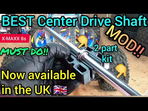 Traxxas X-MAXX 8s. ULTIMATE 2 piece Center Drive Shaft MOD! HOW TO INSTALL.  NOW Available in UK 🇬🇧