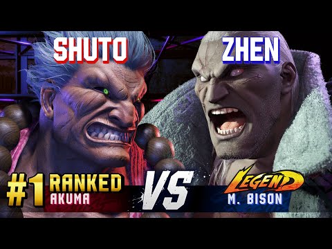 SF6 ▰ SHUTO (#1 Ranked Akuma) vs ZHEN (M.Bison) ▰ High Level Gameplay