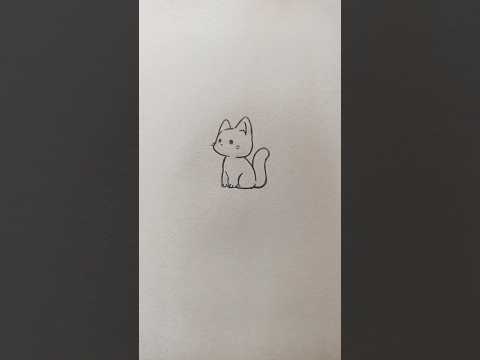vẽ một con mèo cute 😻 #art #drawing