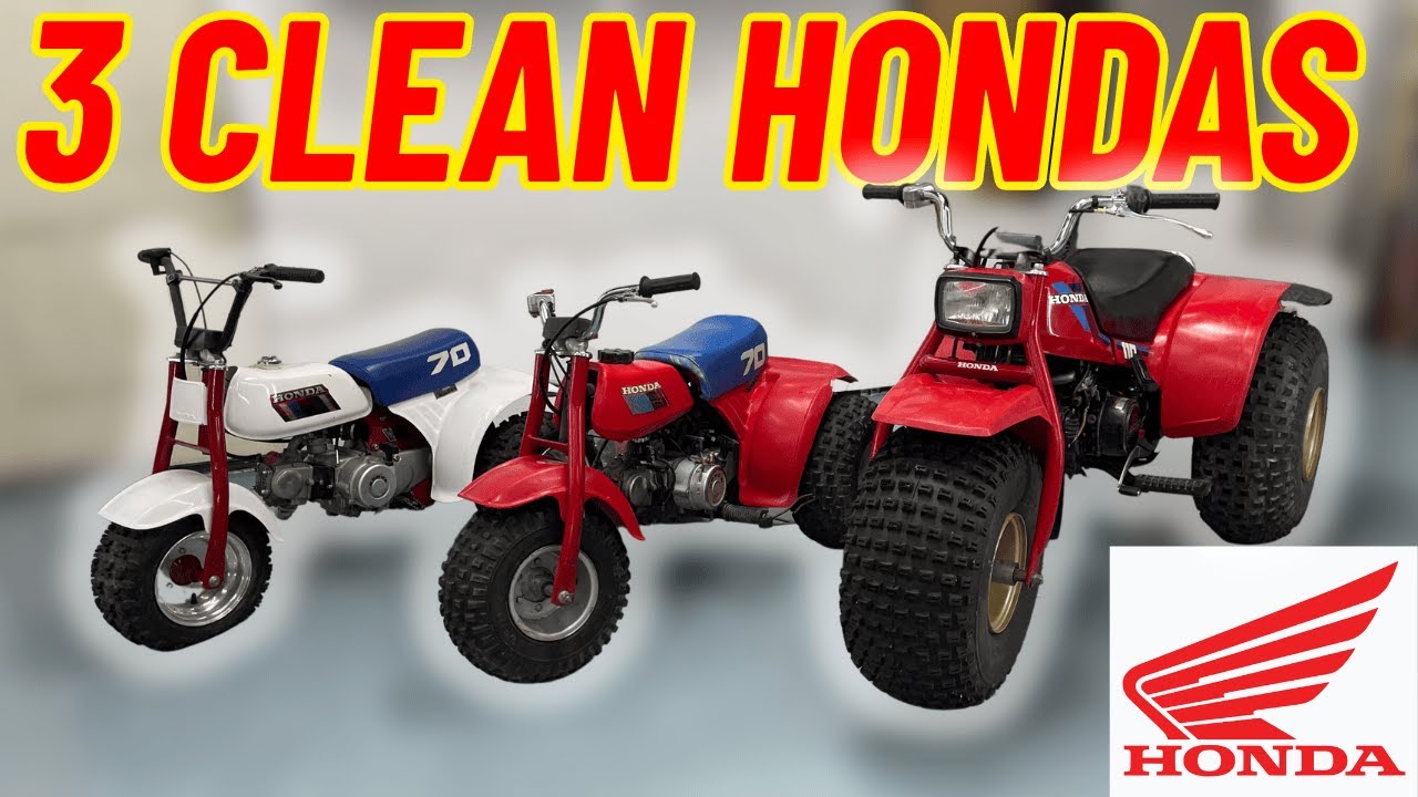 3 Vintage Honda ATC's. WILL THEYRUN?! ATC110 and 2 ATC70's