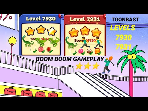 Toon Blast Level 7930|7931 - pass easily like this🦕🚀🚀🚀