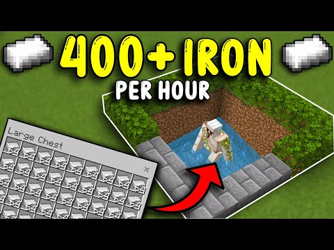 The EASIEST IRON FARM In Minecraft Bedrock 1.20!