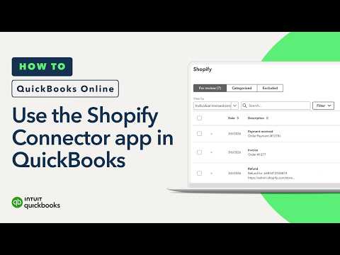How to use the Shopify Connector app in QuickBooks
