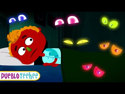 Canción de cinco monstruos aterradores | Música espeluznante para niños | Pueblo Teehee
