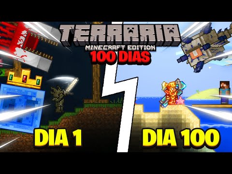 I SPENT 100 DAYS in TERRARIA BUT MINECRAFT!