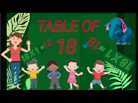 18X1=18 Multiplication, Table of eighteen 18 Tables song Multiplication Time of tables-MathsTables,