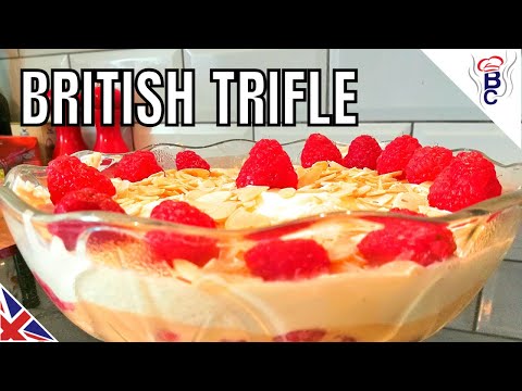 BRITISH FOOD - British Trifle Recipe -  Mum's Special Recipe With Cream
