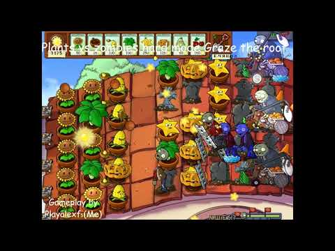 Plants vs zombies hard mode - Graze the roof (Extended)