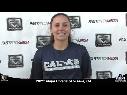 2021 Maya Bivens Catcher Softball Skills Video - Cal A's - Carter