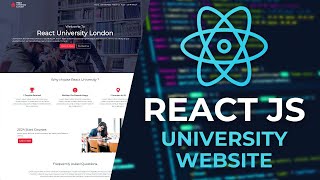 React JS University Website Project | Tutorial for Beginners - PART 1