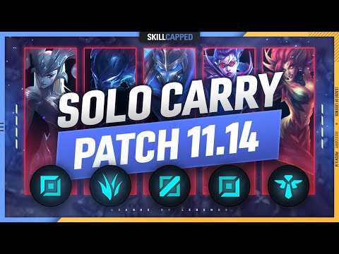 3 BEST SOLO CARRY Champions for EVERY ROLE in PATCH 11.14 - League of Legends
