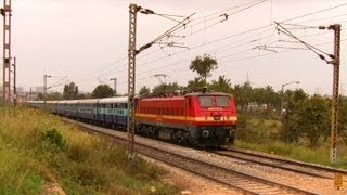 preview picture of video '(HD) Bangalore - Chennai Brindavan Express silently accelerates towards Chennai.'