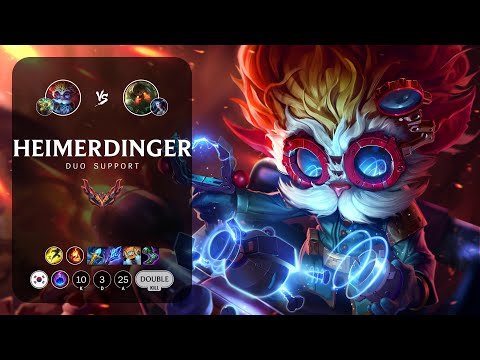Heimerdinger Support vs Nautilus - KR Grandmaster Patch 13.8