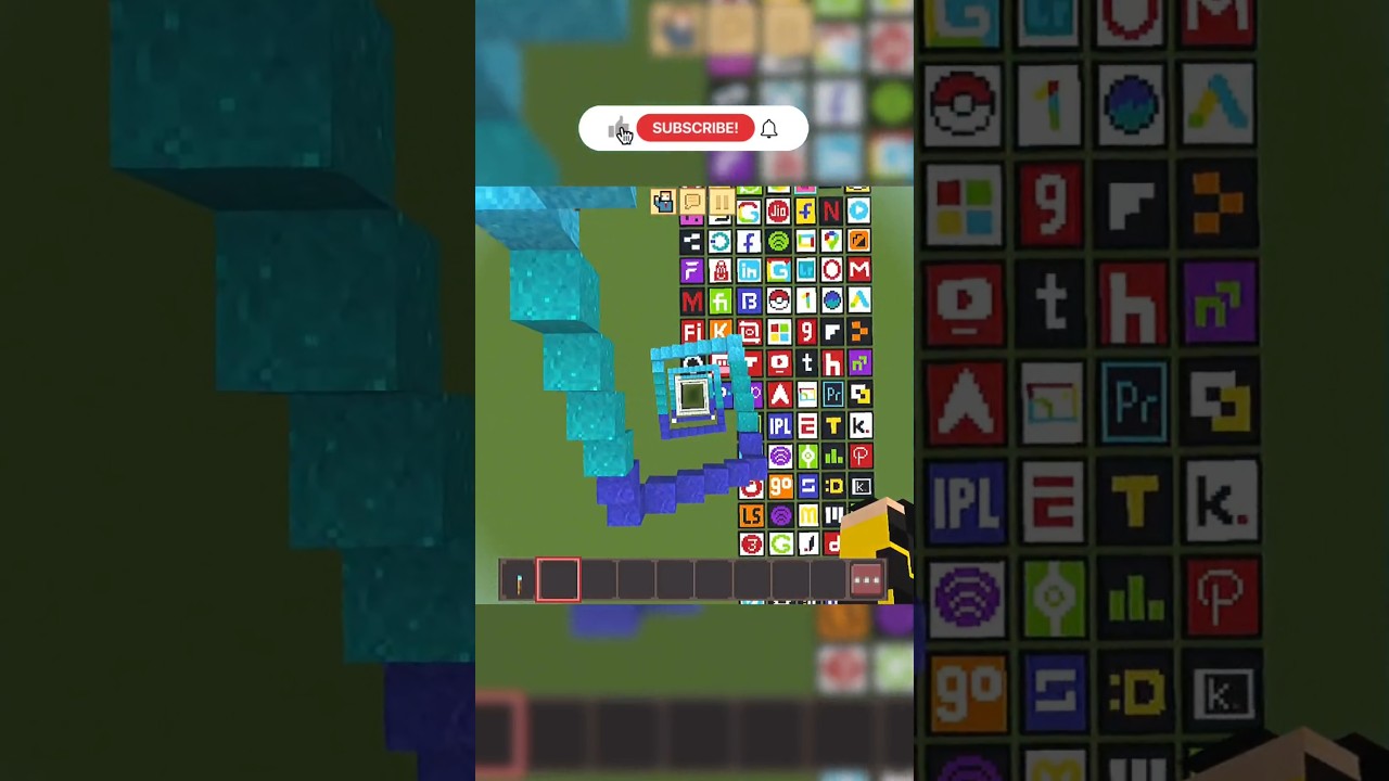 Satisfying Pixel Art In ( MicrosoftWord Logo) #shorts#gaming#minecraft