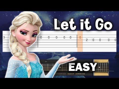 Frozen - Let it Go - EASY Guitar tutorial (TAB)