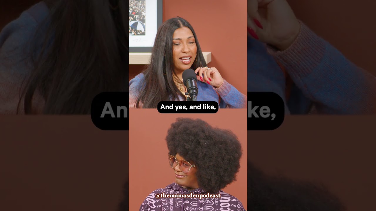 Melanie Fiona giving Tabitha Brown her flowers in The Mama's Den