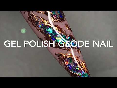 Gel polish Geode nail | The Gel Bottle inc