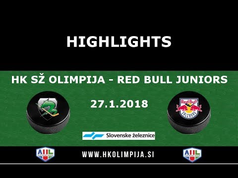 Člani AHL, 27.1.2018 HK SŽ Olimpija - Red Bull Juniors 2:0, video povzetek tekme