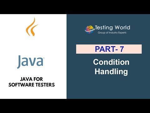Java for Software Testers: Condition Handling Video