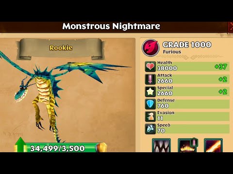 Monstrous Nightmare Grade 1000 - Rookie Dragon - Brawl - Dragons:Rise of Berk