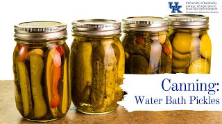 Canning: Water Bath Pickles