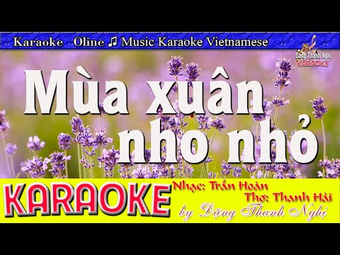 Karaoke Mùa Xuân nho nhỏ|Nhạc: Trần Hoàn.Thơ: Thanh Hải|Giọng Nữ|Rê thứ (Dm) Waltz. Beat chuẩn