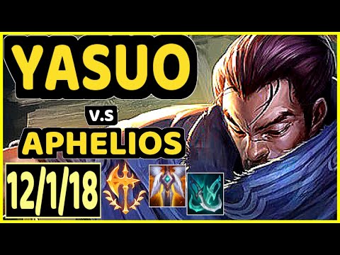 CODY SUN (YASUO) vs APHELIOS - 12/1/18 KDA BOTTOM ADC GAMEPLAY - NA Ranked GRANDMASTER
