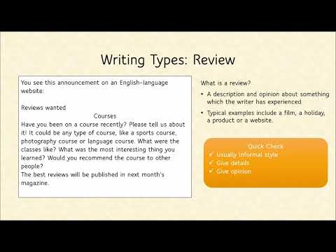 Cambridge First B2: How to write a great review