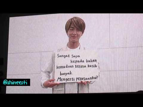 [FANCAM] 140622 SHINee - ONEW Message for Indonesian Shawol  @ SWC III Jakarta