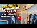 Pramugari Super Air Jet Cantik Safety Demo Announcement