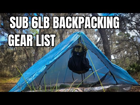 Sub 6lb backpacking gear list